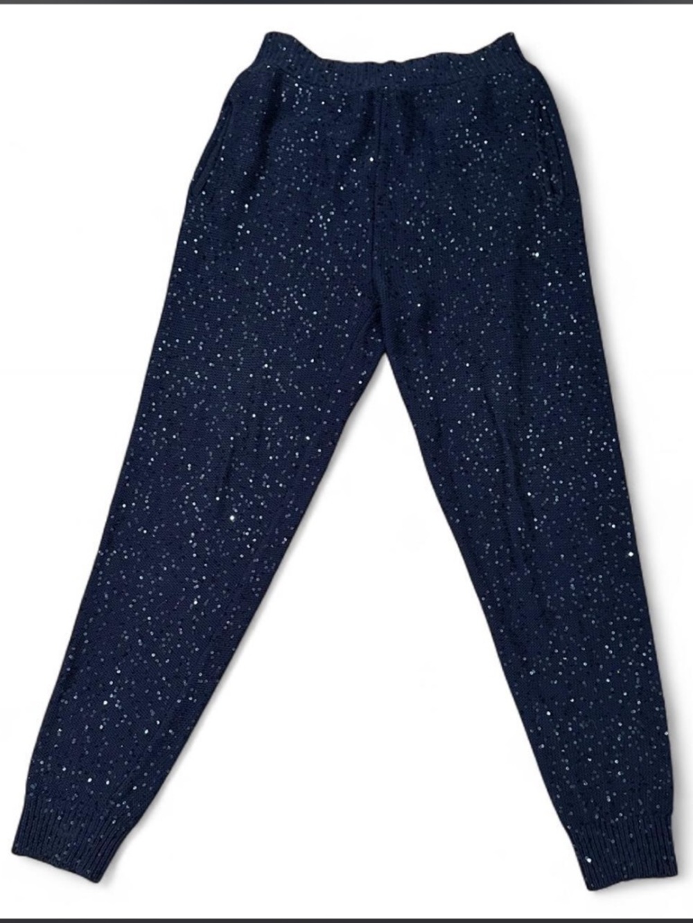 Stella McCartney Navy Sequin Knit Joggers